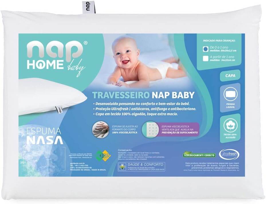 Travesseiro NAP Baby RN, confeccionado em espuma 100% viscoelástica perfurada para evitar o sufocamento.
Possui revestimento em malha macia e leve para o conforto do bebê. Sua tecnologia Nasa NAP permite que após comprimido ele volte a forma inicial, evitando deformações da peça.
Ideal para o bem-estar da noite de seu recém nascido.

Indicado para bebês de zero à 1 ano.